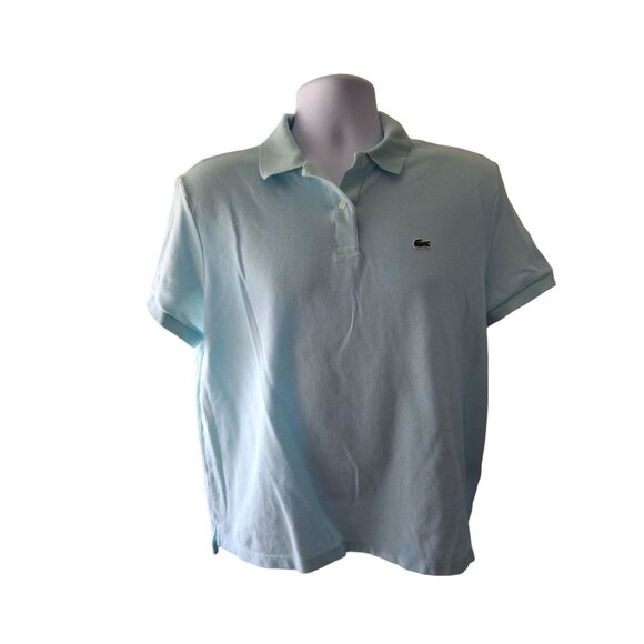 Lacoste Mens Polo Shirt Light Blue Size 46  Regular Fit Cotton Preppy Golf - Picture 1 of 7